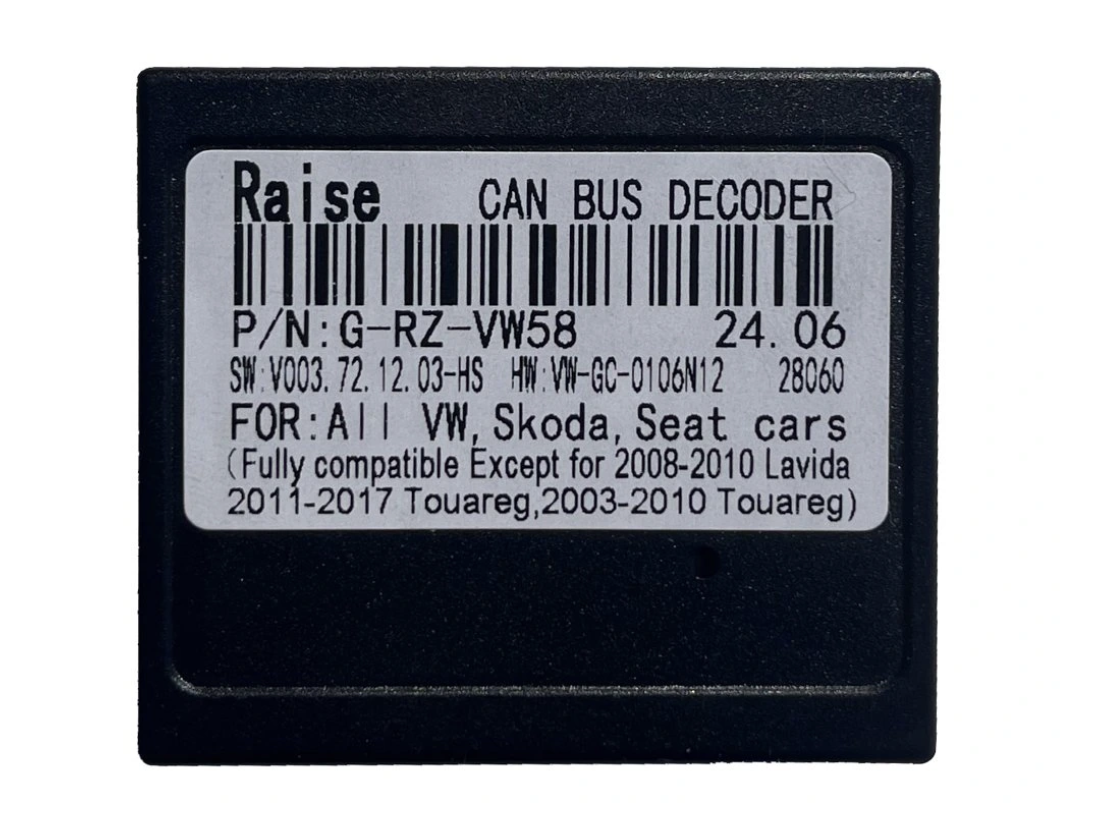 Raise CANBUS dekodér - Škoda, VW, Seat